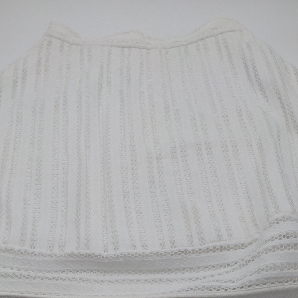 J. Crew White Textured A-Line Skirt